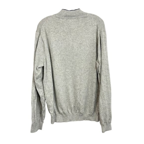 Vineyard Vines Quarter Zip Pullover Sweater Gray Wool Cashmere Men's Size Large - Picture 2 of 7